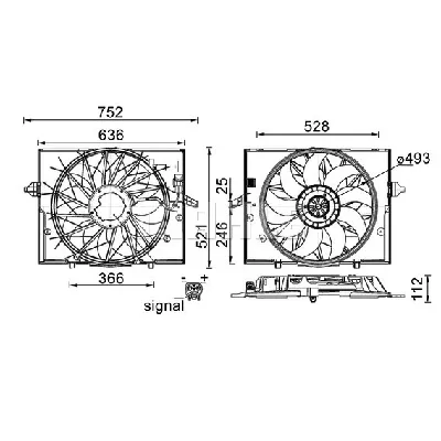 Ventilator, hlađenje motora MAHLE CFF 336 000S IC-G08FAT