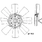 Ventilator, hlađenje motora MAHLE CFF 419 000P IC-G08FB9