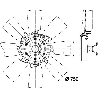 Ventilator, hlađenje motora MAHLE CFF 419 000P IC-G08FB9