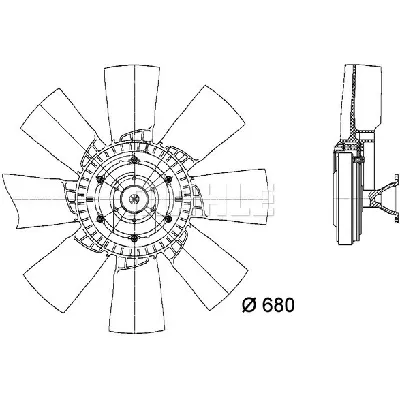 Ventilator, hlađenje motora MAHLE CFF 420 000P IC-G08FBA