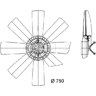 Ventilator, hlađenje motora MAHLE CFF 429 000P IC-G08FBD