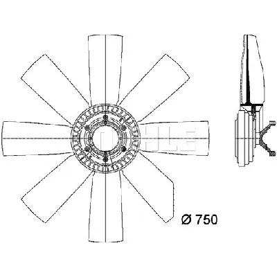 Ventilator, hlađenje motora MAHLE CFF 437 000P IC-G08FBF