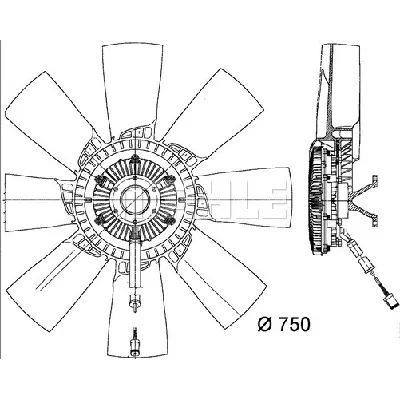 Ventilator, hlađenje motora MAHLE CFF 454 000P IC-G08FBN