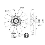 Ventilator, hlađenje motora MAHLE CFF 454 000S IC-G08I5G