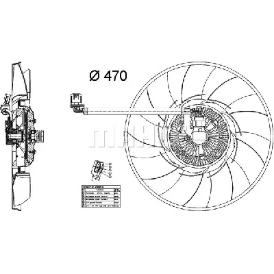 Ventilator, hlađenje motora MAHLE CFF 456 000P IC-G08FBO