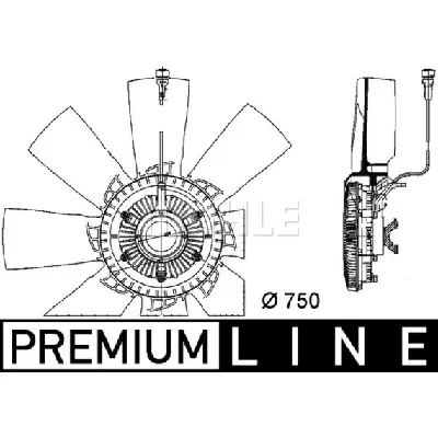 Ventilator, hlađenje motora MAHLE CFF 457 000P IC-G08FBP