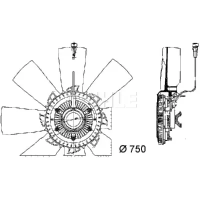 Ventilator, hlađenje motora MAHLE CFF 457 000P IC-G08FBP