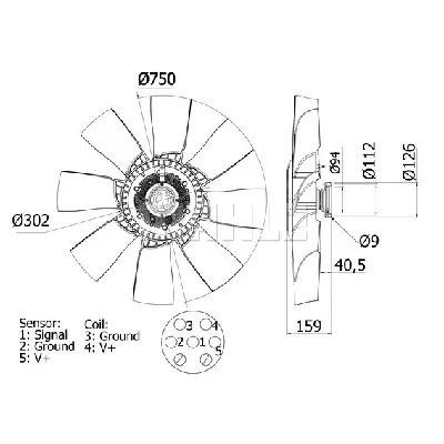 Ventilator, hlađenje motora MAHLE CFF 457 000S IC-G08I5H