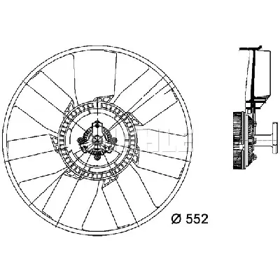 Ventilator, hlađenje motora MAHLE CFF 459 000P IC-G08FBQ