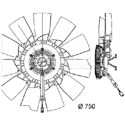 Ventilator, hlađenje motora MAHLE CFF 460 000P IC-G08FBR