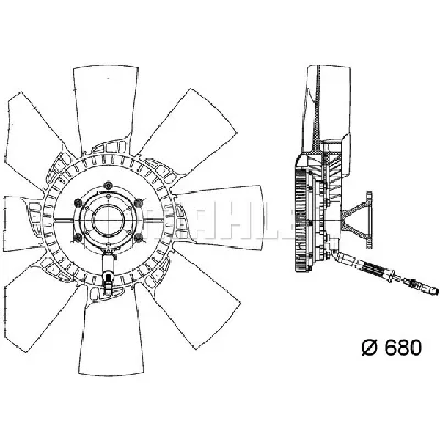 Ventilator, hlađenje motora MAHLE CFF 462 000P IC-G08FBS