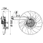 Ventilator, hlađenje motora MAHLE CFF 467 000P IC-G08FBT
