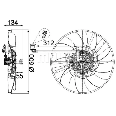 Ventilator, hlađenje motora MAHLE CFF 467 000P IC-G08FBT