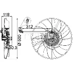 Ventilator, hlađenje motora MAHLE CFF 468 000P IC-G08FBU