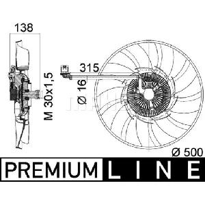 Ventilator, hlađenje motora MAHLE CFF 471 000P IC-G08FBW