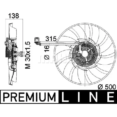 Ventilator, hlađenje motora MAHLE CFF 471 000P IC-G08FBW