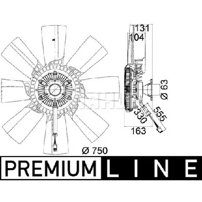 Ventilator, hlađenje motora MAHLE CFF 473 000P IC-G08FBY