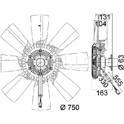 Ventilator, hlađenje motora MAHLE CFF 473 000P IC-G08FBY