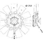 Ventilator, hlađenje motora MAHLE CFF 482 000P IC-G08FC1