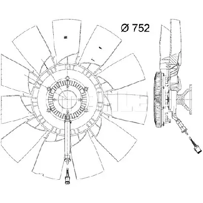 Ventilator, hlađenje motora MAHLE CFF 482 000P IC-G08FC1
