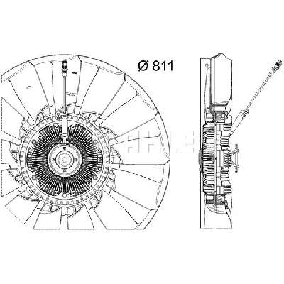 Ventilator, hlađenje motora MAHLE CFF 487 000P IC-G08I5U