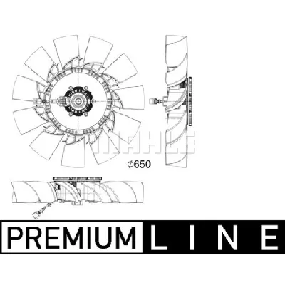 Ventilator, hlađenje motora MAHLE CFF 506 000P IC-G08I66