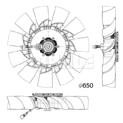 Ventilator, hlađenje motora MAHLE CFF 506 000P IC-G08I66