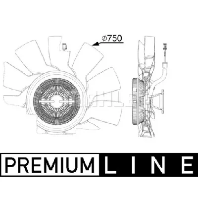 Ventilator, hlađenje motora MAHLE CFF 515 000P IC-G08I6E