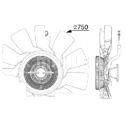 Ventilator, hlađenje motora MAHLE CFF 515 000P IC-G08I6E