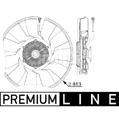 Ventilator, hlađenje motora MAHLE CFF 516 000P IC-G08I6F