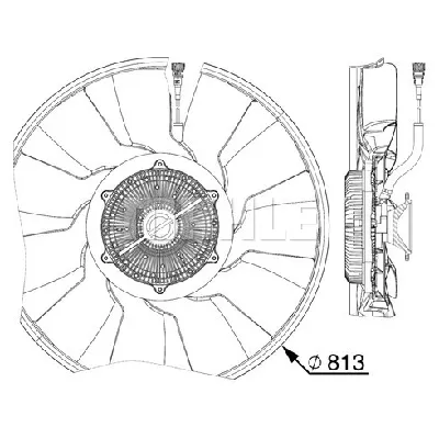 Ventilator, hlađenje motora MAHLE CFF 516 000P IC-G08I6F