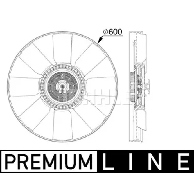 Ventilator, hlađenje motora MAHLE CFF 519 000P IC-G08I6I