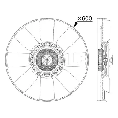 Ventilator, hlađenje motora MAHLE CFF 519 000P IC-G08I6I