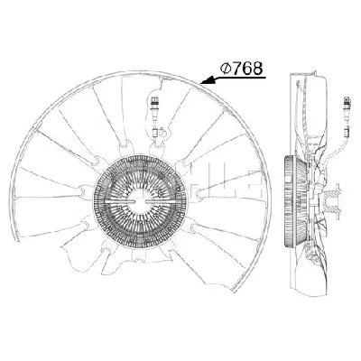 Ventilator, hlađenje motora MAHLE CFF 527 000P IC-G08I6Q