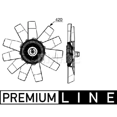 Ventilator, hlađenje motora MAHLE CFF 530 000P IC-G08I6T