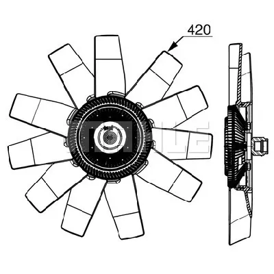 Ventilator, hlađenje motora MAHLE CFF 530 000P IC-G08I6T