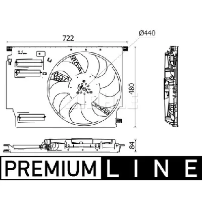 Ventilator, hlađenje motora MAHLE CFF 532 000P IC-G08I6V