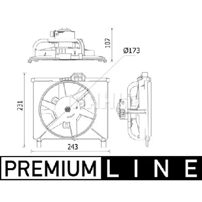 Ventilator, hlađenje motora MAHLE CFF 541 000P IC-G08I71