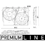 Ventilator, hlađenje motora MAHLE CFF 550 000P IC-G0PCYM
