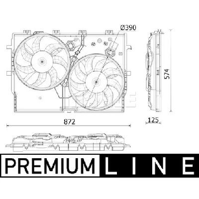 Ventilator, hlađenje motora MAHLE CFF 550 000P IC-G0PCYM