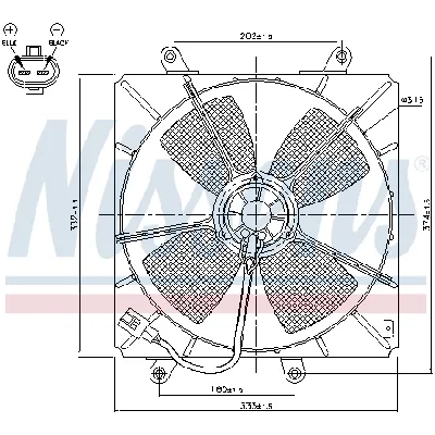 Ventilator, hlađenje motora NISSENS NIS 85000 IC-A3A9CE