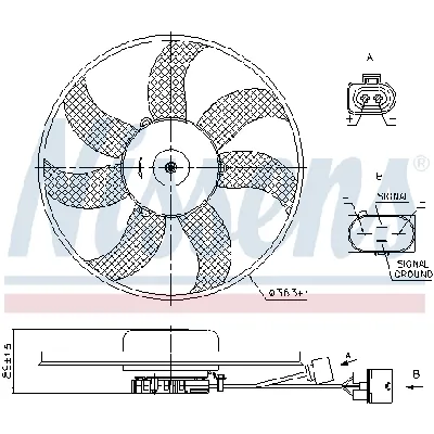 Ventilator, hlađenje motora NISSENS NIS 850020 IC-G0PHBE