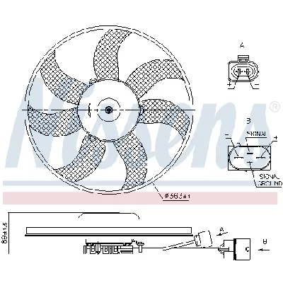 Ventilator, hlađenje motora NISSENS NIS 850021 IC-G0PHBF