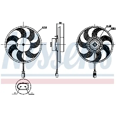 Ventilator, hlađenje motora NISSENS NIS 850030 IC-G0QQ20