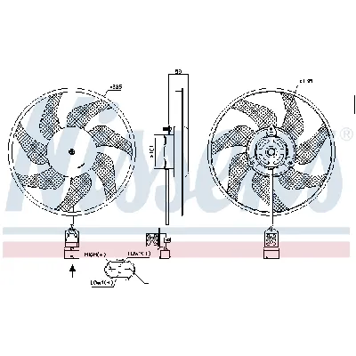 Ventilator, hlađenje motora NISSENS NIS 850048 IC-G0UAEK