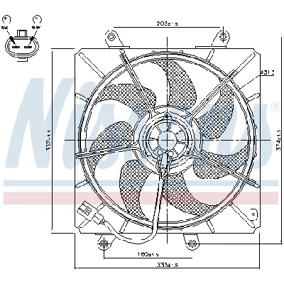 Ventilator, hlađenje motora NISSENS NIS 85014 IC-A9600D