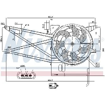 Ventilator, hlađenje motora NISSENS NIS 85017 IC-A3A9D9