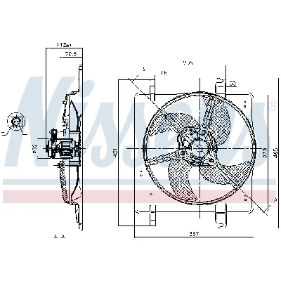 Ventilator, hlađenje motora NISSENS NIS 85027 IC-A3A9E0