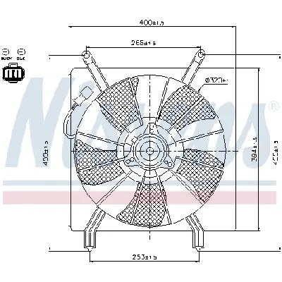 Ventilator, hlađenje motora NISSENS NIS 85048 IC-A3A9F5