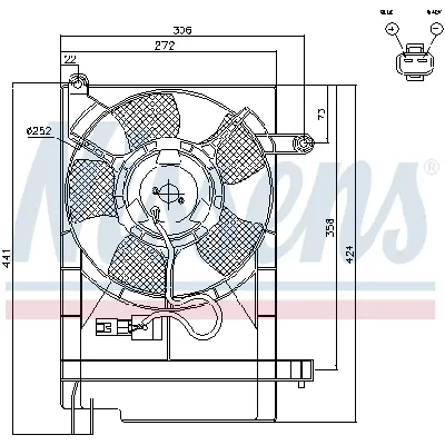 Ventilator, hlađenje motora NISSENS NIS 85062 IC-A96007